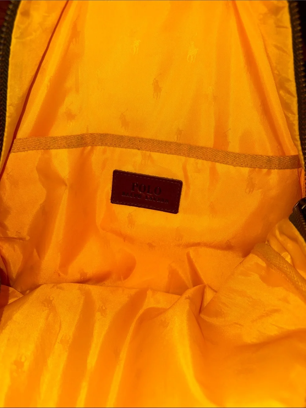 Polo by Ralph Lauren Yellow & Green Camo Patch Backpack